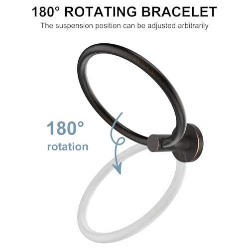SetSail Oil Rubbed Bronze Towel Ring - Stainless Steel Bathroom Holder