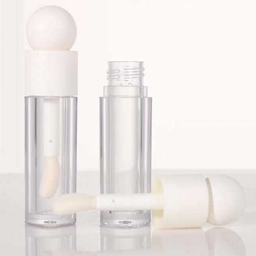 COSIDEA 16pcs White Lip Gloss Tubes 5ml with Wand Applicator