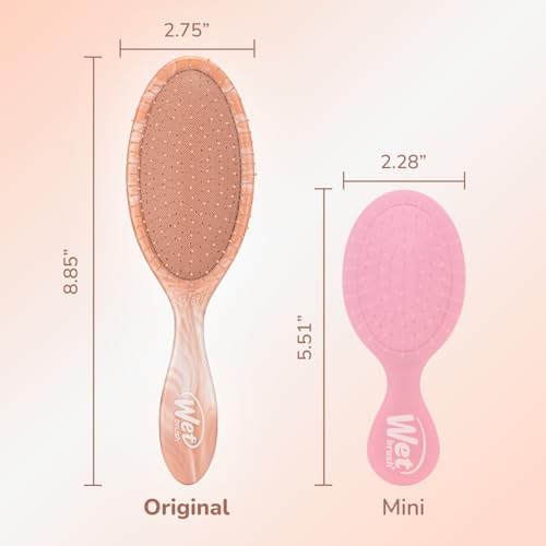 Wet Brush Original Detangler Hair Brush, Watercolor Pink - 2 Count