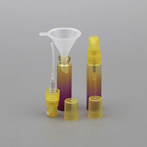 Kesell 20-Pack Yellow-Rose Gradient 5ml Glass Spray Bottles - Fine Mist Atomizers for Perfume, Essential Oils, DIY