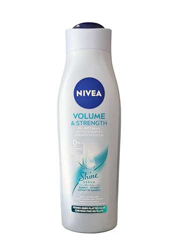 NIVEA Volume & Strength Shampoo with Bamboo Extract for Fine Hair, 250ml
