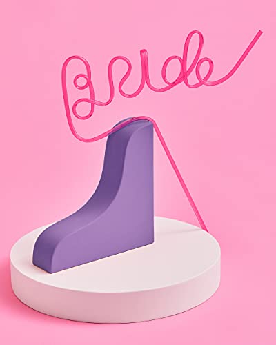 Hot Pink Bride Straw - Reusable Bachelorette Party Accessory
