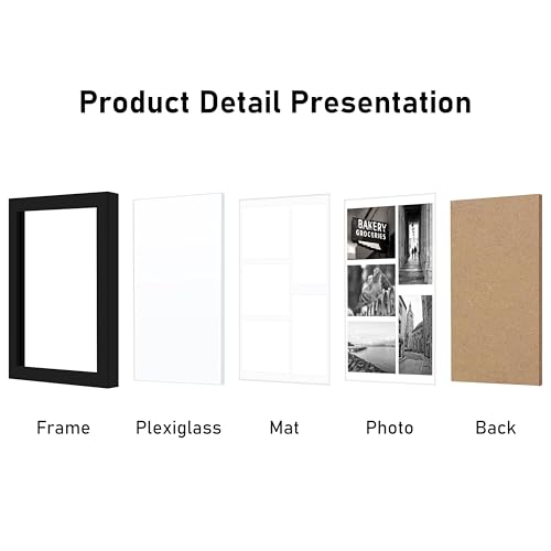 VIOLABBEY 11x14 Collage Picture Frame - 2 Pack for Five 4x6 Photos