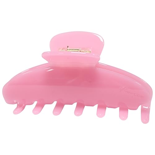Fiwnpow 4-Inch Large Cellulose Acetate Hair Claw Clip - Pink