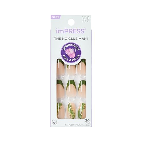 imPRESS No Glue Press On Nails - Ballerina Green Coffin Shape