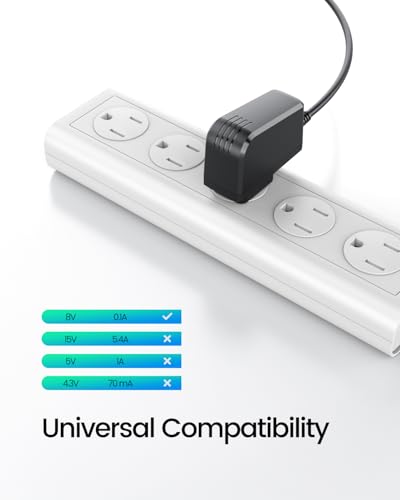 8V Power Cord for Philips Norelco Multigroom HQ840 MG3760 MG3750