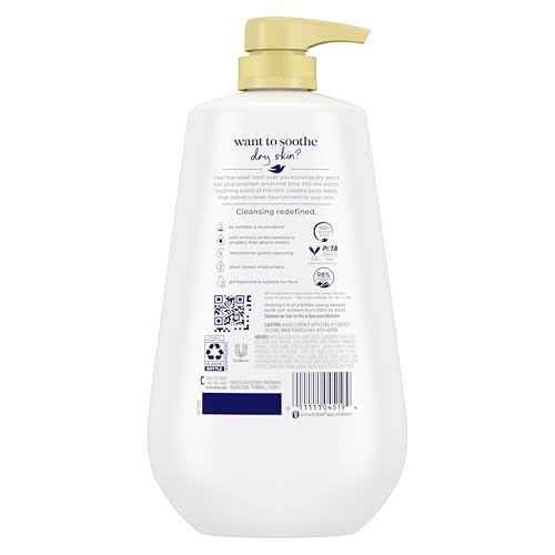 Dove Dryness Relief Body Wash with Jojoba Oil 30.6 oz Pump - Hydrating