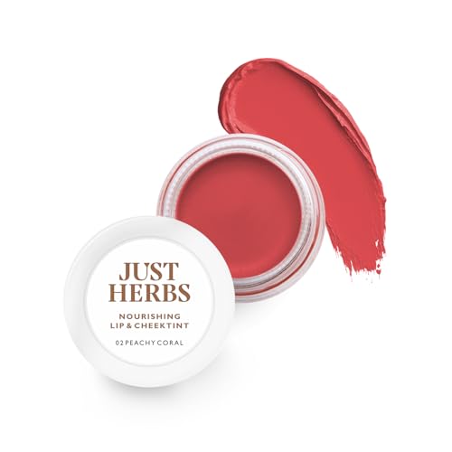 Just Herbs 3-in-1 Creamy Matte Lip & Cheek Tint - Peachy Coral