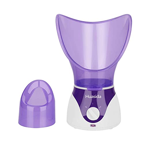 Huasida Purple Facial Steamer Personal Steam Inhaler for Skin Hydration & Rejuvenation