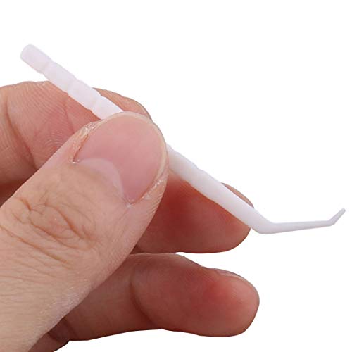 300 Pcs Disposable Plastic Curved Hook Toothpicks - Anti-Slip Handle