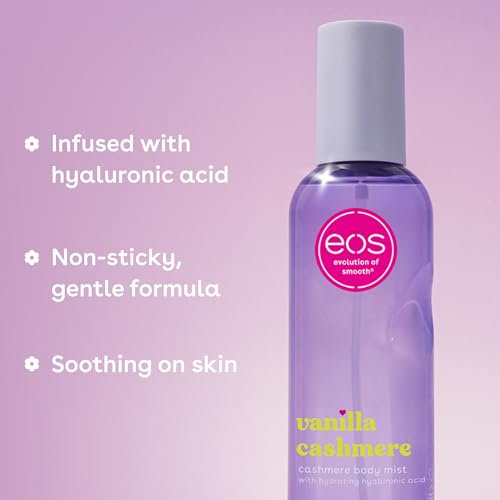 eos Vanilla Cashmere Body Mist - Hydrating Spray for Women, 6 fl oz