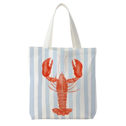 Floral Striped Canvas Tote Bag for Everyday Use
