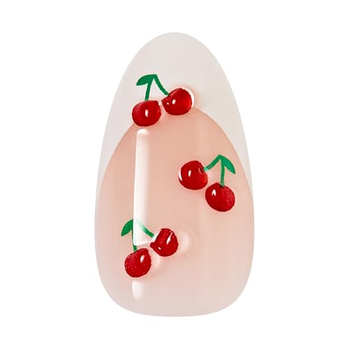 imPRESS Kiss No Glue Press On Nails 'Coast' Almond Red - 30 Nails