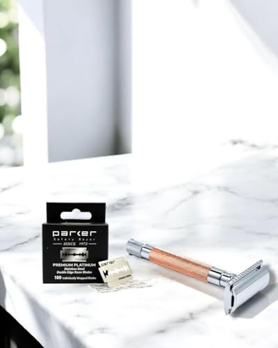 Parker Premium Platinum Double Edge Razor Blades – 100 Count Salon Pack