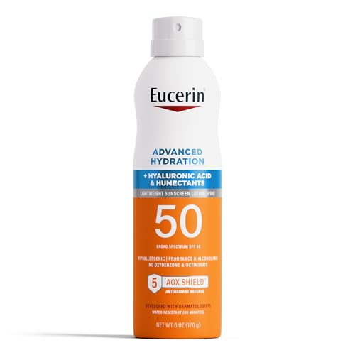 Eucerin Advanced Hydration SPF 50 Sunscreen Spray - 6 oz, Fragrance-Free, Hydrating & Water-Resistant