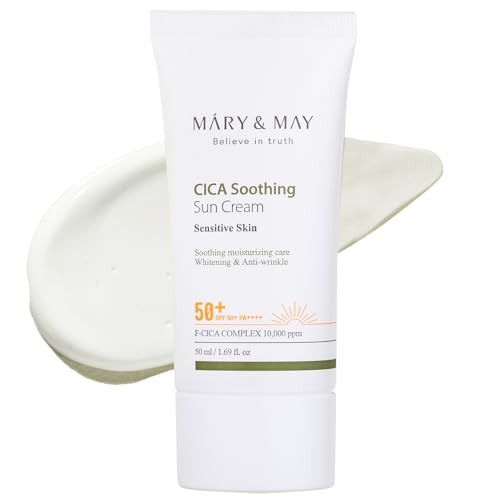 Mary&May CICA Sun Cream SPF50+ PA++++ Light Non-Sticky Hydrating Facial Sunscreen