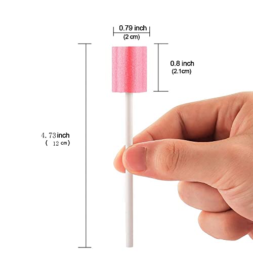Disposable Oral Swabs 50 Pack for Dry Mouth & Elderly Oral Care - Latex-Free, Individually Wrapped
