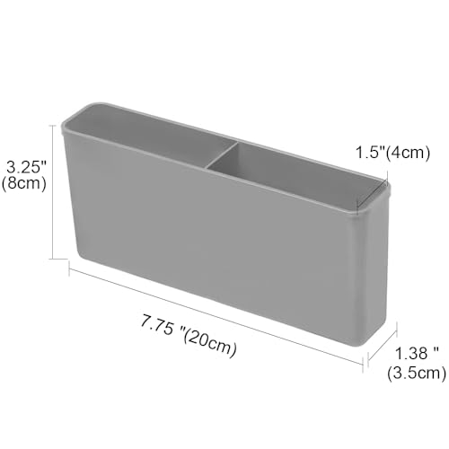 SANNO Plastic Utensil Holder Caddy for Kitchen Sink Organization