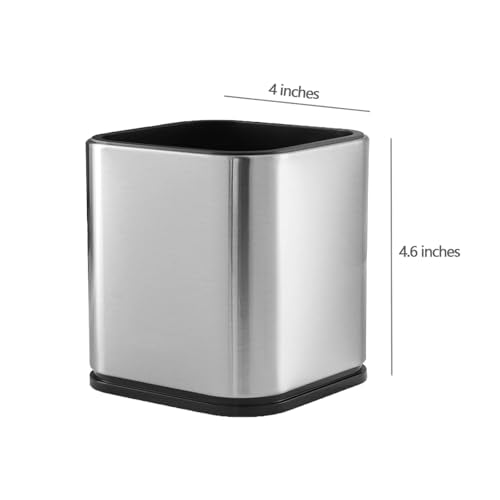 Stainless Steel Utensil Holder - 4.6'' High Small Crock