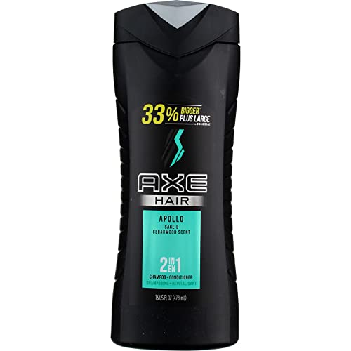Axe Apollo 2-in-1 Shampoo & Conditioner, Sage & Cedarwood, 16 oz (2 Pack)