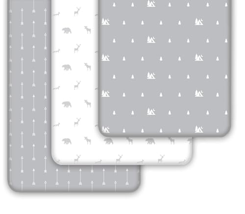 Woodland Pack N Play Sheets 3-Pack | Soft Fitted Mini Crib Sheets