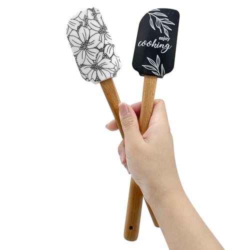 Silicone Spatula Set - 2-Piece Non-Stick Kitchen Utensils