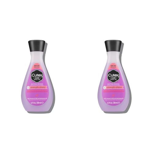 Cutex Strength Shield Nail Polish Remover - 6.76 Fl Oz (Pack of 2)