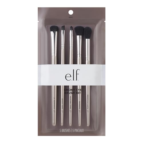 e.l.f. 5-Piece Smoky Eye Makeup Brush Kit - Vegan & Cruelty-Free