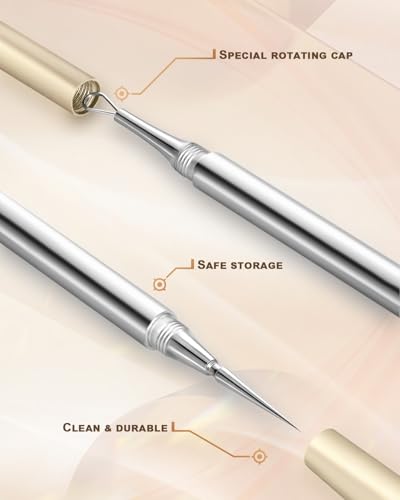 SGNEKOO Titanium Gold Facial Milia Removal Tool & Whitehead Extractor Kit