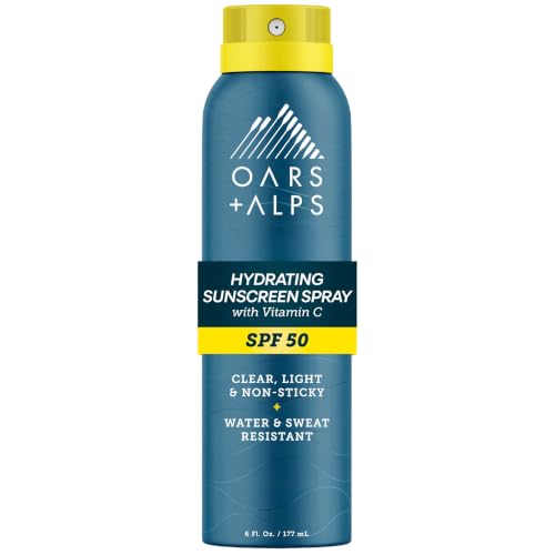 Oars + Alps SPF 50 Body Sunscreen Spray 6oz - Lightweight, Water-Resistant, Reef-Safe