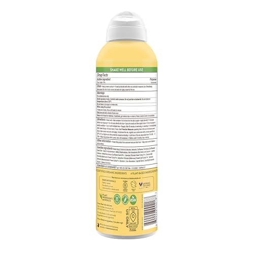 Babo Botanicals SPF30 Sheer Zinc Continuous Sunscreen Spray 6 Oz - Fragrance-Free, Water-Resistant, Extra Sensitive Skin