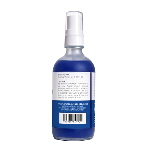 Neurogan GHK-Cu Copper Peptide Hair & Scalp Serum ? 2400mg, 4% Copper Peptides ? Fast-Absorbing, Water-Based Formula for Hair Softness & Shine - Cosmetic Dry Scalp Moisturizer Spray, Made in USA