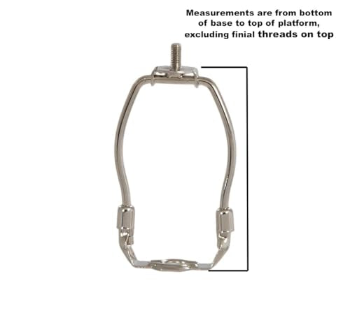 7-Inch Brass Plated Steel Lamp Harp Holder for Table & Floor Lamps
