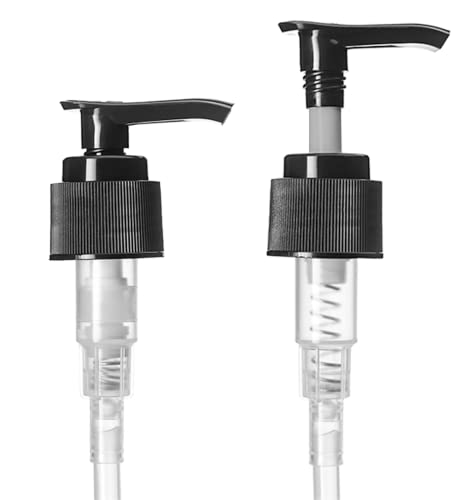 Aromine 8oz Amber Plastic Bottles with Pump Caps, 6 Pack