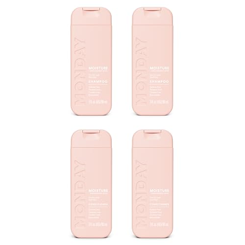 MONDAY Haircare Moisture Shampoo & Conditioner Set with Hyaluronic Acid & Shea Butter for Dry Hair - 90 mL
