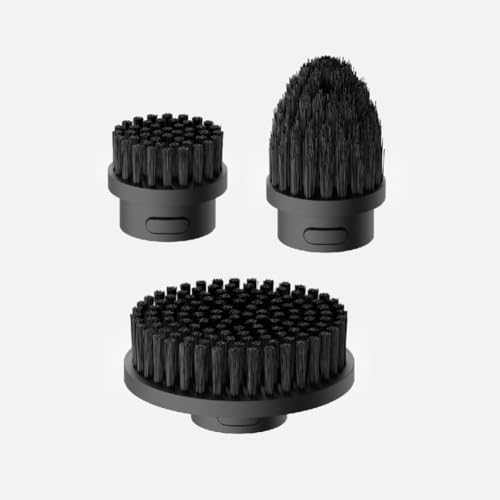 HOTO 3 Pack Replacement Brush Heads for Electric Scrubber - Flat & Pointed