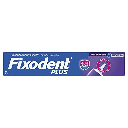 Fixodent Plus Gum Care Denture Adhesive Cream, 2 oz - Pack of 2