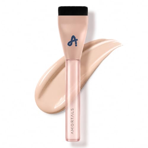 AMORTALS Ultra Thin Flat Top Foundation Brush for Flawless Application