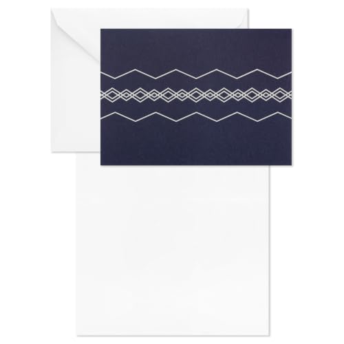 Hallmark 40-Pack Blank Note Cards with Envelopes - Geometric Silver
