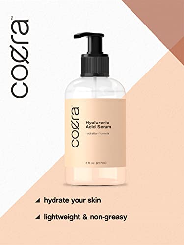 Coera Hyaluronic Acid Serum - 8 fl oz Moisturizer for Hydrating Skin