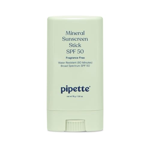 Pipette Baby Mineral Sunscreen Stick SPF 50 0.6 oz - Travel & Sensitive Skin Safe