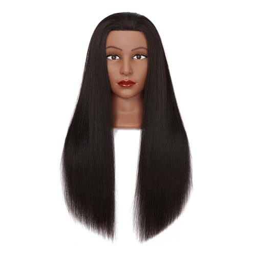 26-28" Synthetic Fiber Cosmetology Hair Mannequin Head 7E9913W2720