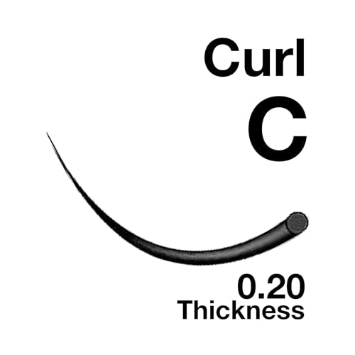 EMILYSTORES C Curl Eyelash Extensions 0.20mm Thickness 12mm Length