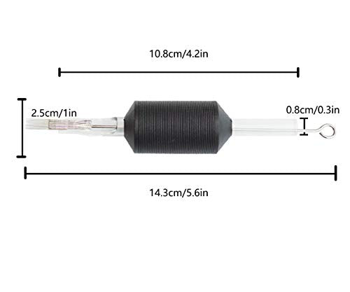 Needlehouse 1207M1 Disposable Tattoo Needles and 1-Inch Grip Combo, 20-Pack