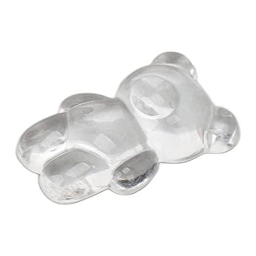 50pcs Clear Acrylic Bear-Shaped Nail Polish Color Display Cards for Nail Art & Practice