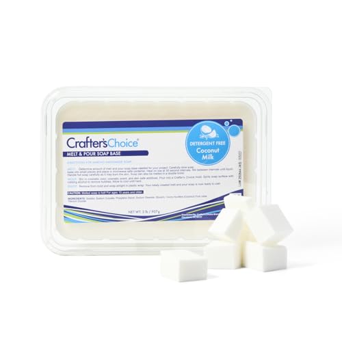 Crafter's Choice Coconut Milk Melt and Pour Soap Base, 2lb Block