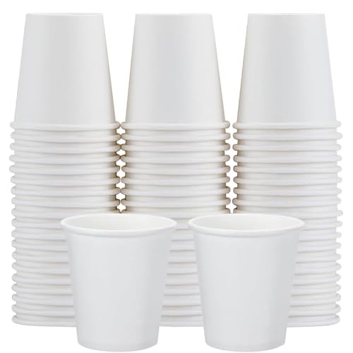 Clawsoff 100 Count 5 oz Disposable Paper Cups - Leak-Proof & Durable