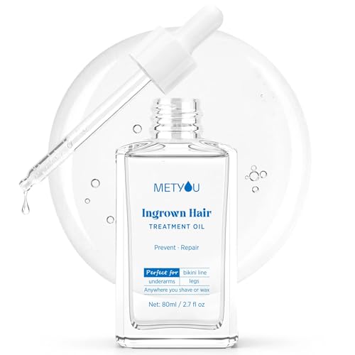 Metyou Ingrown Hair Treatment Oil for Bikini, Legs, Underarms - Soothes Redness & Prevents Razor Bumps, 80ML