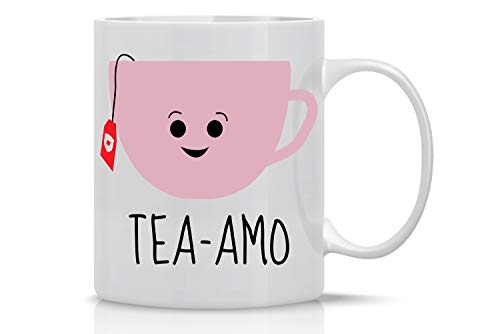 Funny 'Tea Amo' Mug - 11oz Ceramic Coffee Cup for Gifts