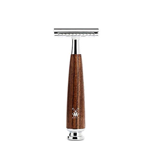 M?HLE RYTMO 4-piece Pure Badger Double Edge Safety Razor (Closed Comb) Shaving Set For Men - Perfect for Every Day Use, Barbershop Quality Close Smooth Shave